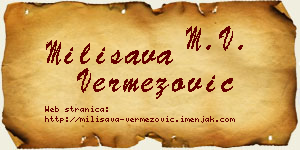 Milisava Vermezović vizit kartica